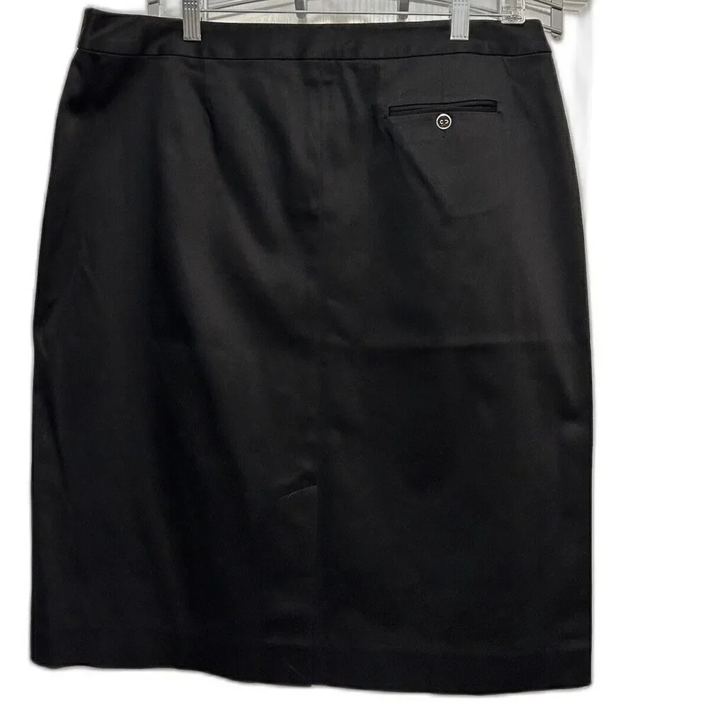 Vintage Bloomingdales‎ Skirt Pencil Straight Black Women’s Sz 16 Classic Career